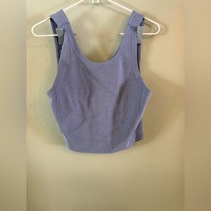 lululemon athletica Blue Ribbed Tank Top